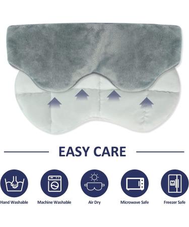 Kivik Weighted Eye Mask for Men Women - Adjustable Strap, Cooling Heat Therapy, Pain Relief - Gray - Buy Online on GoSupps.com