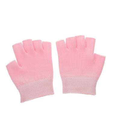 FRCOLOR 1 Pair Spa Glove Gel Hand Moisturizing Gloves Ear Piercing Kit Gel Gloves Gel Hand Gloves Eczema Gloves for Men Moisturizing Hand Gloves Fingerless Pink Man Hand Mask