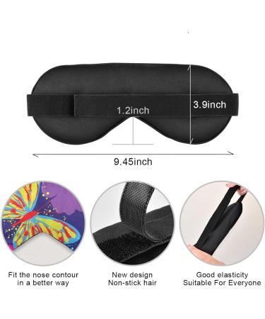 Haskirky Light Blocking Eye Mask for Business Trips and Meditation - Adjustable Adult Men and Women - Deep Sleep Comfort - Butterfly Design (3 Pack) - Buy Online on GoSupps.com