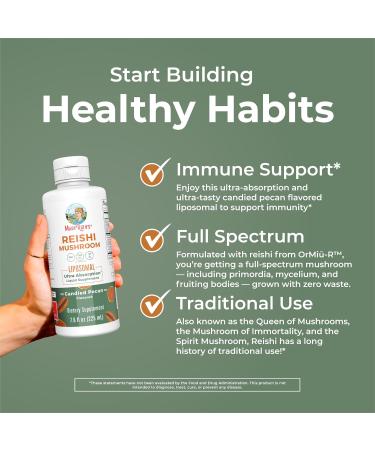 MaryRuth Organics Lion's Mane Liposomal (Coffee Cake) & Reishi Mushroom (Candied Pecan) | Clean Label Project Verified | Vitamins for Cognitive Support Immunity & Overall Health | Vegan Non-GMO - Buy Online on GoSupps.com