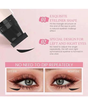 Tampon Eye Liner - 1 05 Ml + 1 05 Ml Pochoir Pour Les Yeux Ail s | Applicateur De Stylo-crayon Double Extr mit Anti-taches Longue Dur e Pour Une Mise En Forme Facile Des Sourcils Un Maquillage Black - Buy Online on GoSupps.com