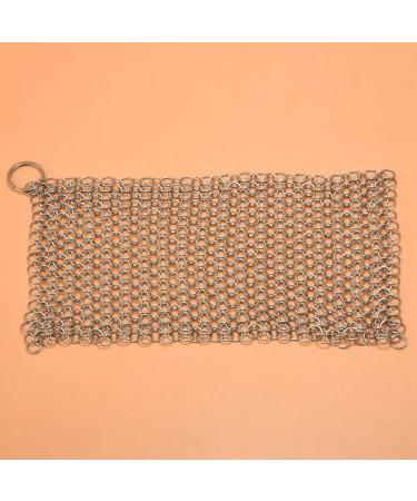 Xeodaun Cast Iron Cleaner -Premium 316 Stainless Steel Chainmail Scrubber 8x6 Inch - Buy Online on GoSupps.com