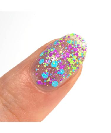 Orly Nail Polish 'Dancing Queen' Confetti Topper - Blue/Green/Purple with Holographic Glitter - Buy Online on GoSupps.com