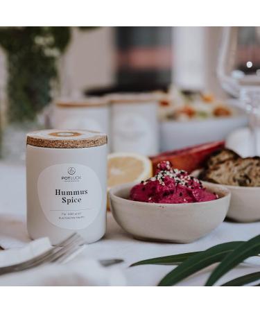 Potluck Hummus Spice Mix | Vegan Gluten-Free Ceramic Pot | 65g Natural Ingredients for Delicious Dips - Buy Online on GoSupps.com