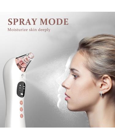 Blackhead Remover Pore Vacuum with Hot Ice Compress | USB Rechargeable & Water Spray | Electric Facial Cleanser for Acne Removal - Buy Online on GoSupps.com