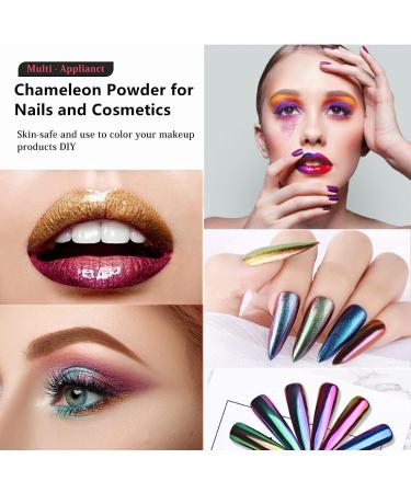 Chameleon Mica Powder - Color Changing Pigment for Epoxy, Tumblers, Nail Art, Soap Making - 6 Colors - Buy Online on GoSupps.com