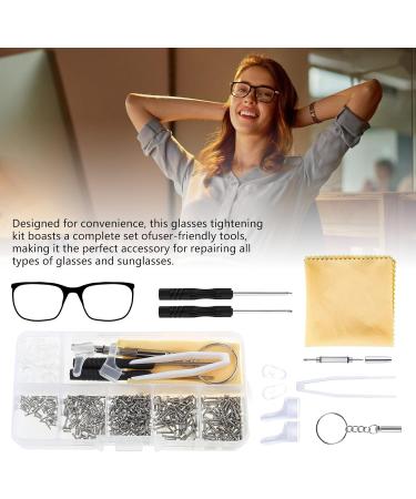 Eyeglass Repair Kits Glasses Repair Tool with Glasses Screws Silicone Nose Pad Tool Eye Glasses Repairing Set - Buy Online on GoSupps.com