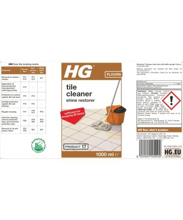 HG Tile Cleaner & Shine Restorer - 1 Litre | Grout & Kitchen Floor Cleaner - Buy Online on GoSupps.com