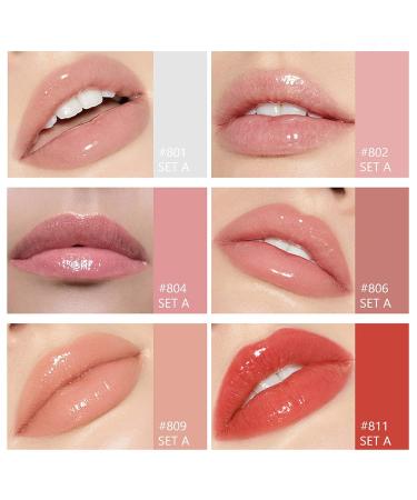 6Pcs Liquid Lipstick Makeup Set - Long Lasting, Waterproof, Hydrating Lip Gloss Gift for Women - Buy Online on GoSupps.com