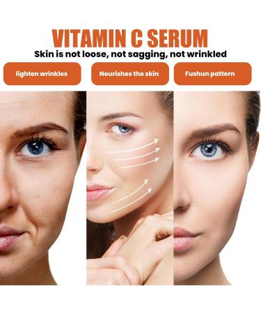 Vitamin C Face Serum with Collagen - Anti-Wrinkle Korean Moisturizer Essence for All Skin Types | Anti Aging & Acne Treatment - Buy Online on GoSupps.com