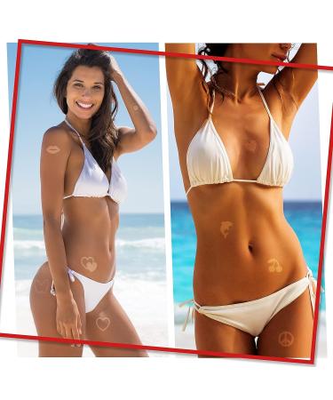 720 Perforated Body Stickers: Self-Adhesive Tanning Stickers in 9 Styles (Red) - Perfect for Sunbathing, Tanning Beds, and Beach Accessory - Playboy, Hearts, Butterflies, Lips Design - Buy Online on GoSupps.com