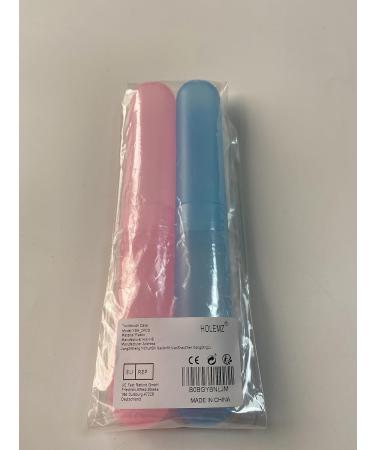 Portable Holemz Toothbrush Box - 2-Pack Pink & Green Travel Cases for Family & Business Trips - Toothbrush Head Protective Storage Container - Buy Online on GoSupps.com