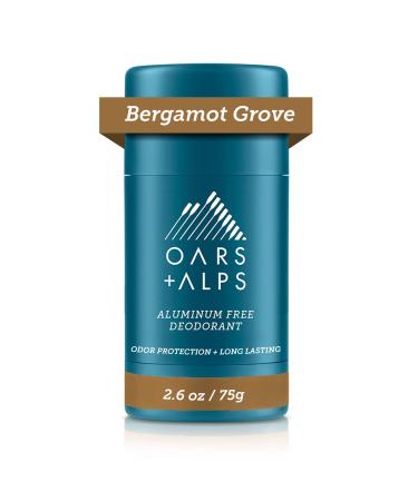 Oars + Alps Aluminum Free Deodorant for Men and Women Dermatologist Tested and Made with Clean Ingredients Bergamot Grove 1 Pack 2.6 Oz 1ct - Bergamot Grove 2.6 Ounce (Pack of 1)