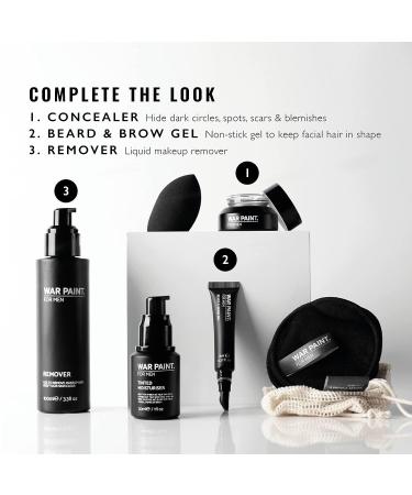 War Paint For Men Medium Coverage Foundation - Vegan & Cruelty Free - Fathers Day Gift - Natural Men's Face Makeup - Light Shade 30ml - Buy Online on GoSupps.com