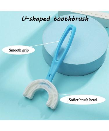 2 Pcs Kids U-Shaped Toothbrush - QPEY Soft Silicone Brush for Cleaning Teeth - Buy Online on GoSupps.com