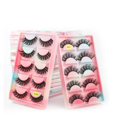 UAMOU 2/20/100 Boxes Mink Lashes Eyelashes 5 pairs Natural Curly Fake Eyelashes Thick Maquiagem Lash Extension Makeup Tools Cheerfully (Color : MIX G61CS Size : 30 boxes)