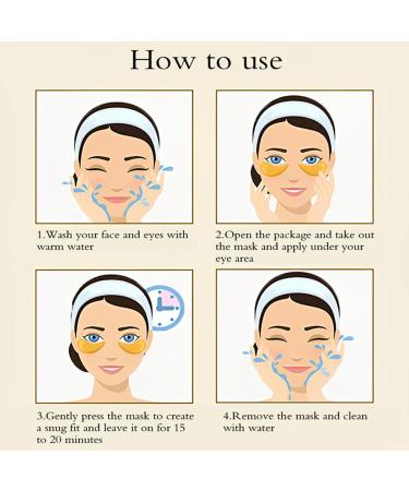 Shop Golden Under Eye Patches for Dark Circles - 30 Pairs Gel Collagen Masks for Puffy Eyes Moisturizing Eye Care Ideal for Travel - Buy Online on GoSupps.com
