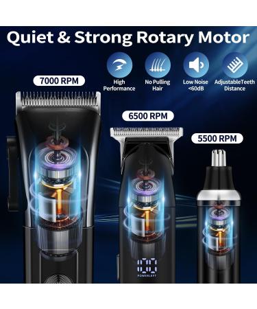 Roziapro Hair Clippers for Men - Precise Close Cutting Beard Trimmer & Rechargeable Barber Clippers Kit (Black) - Professional Hair Clippers & Nose Hair Trimmer - Buy Online on GoSupps.com