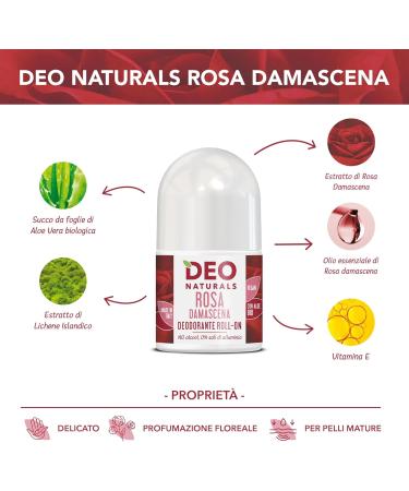 Damask Rose Roll-on Deodorant 50ml - Nourishing - Buy Online on GoSupps.com