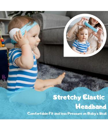 UTINOS Baby Ear Protection Earmuffs - Noise Cancelling Headphones for Infants & Toddlers - Travel Essential with Extra Strap & Carrying Pouch - Blue - Buy Online on GoSupps.com