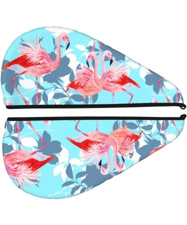 Floral Flamingo Microfiber Hair Towel | Soft Super Absorbent Quick-Dry Wrap for Long Curly and Thick Hair - International Shipping - Buy Online on GoSupps.com