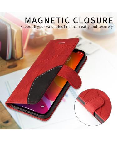Haygdz Leather Cover for Huawei Mate 20 Lite Premium PU Wallet Case with Card Compartment & Stand Red - Buy Online on GoSupps.com