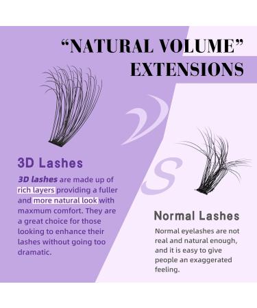 Lash Clusters Individual Lashes 260 PCS 30D 40D 13mm 3D Natural Wispy Effect - DIY Fluffy Eyelash Extensions at Home | 280PCS 3D Fluffy 30D 13mm - Buy Online on GoSupps.com