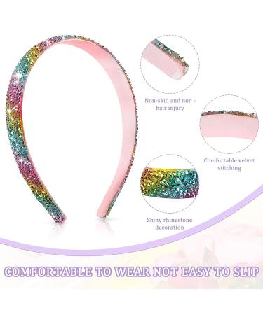 Waydress Rhinestone Headband Set - 4 Pieces Crystal Sparkly Jewel Bling Hair Accessories for Women (Bright Color) - Buy Online on GoSupps.com