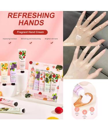 5-piece hand cream set fruit and plant extract moisturizing hand cream anti-crack hydrating hand cream refreshing and not greasy smoothing skin and removing roughness - Buy Online on GoSupps.com