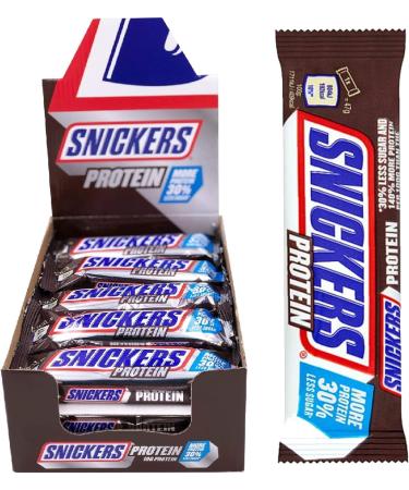 Snickers Chocolate Protein Bar 18 x 47 gram More Prote ne Less Sugar High Prote ne Bar met een Caramel Layer en Peanuts Coated in Milk Chocolate - Buy Online on GoSupps.com
