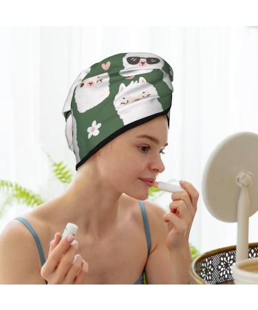 Buy Alpaca Faces Microfiber Hair Towel - Super Absorbent & Quick Dry Coral Velvet Wrap for Long Curly Thick Hair | International Shipping Available - Buy Online on GoSupps.com