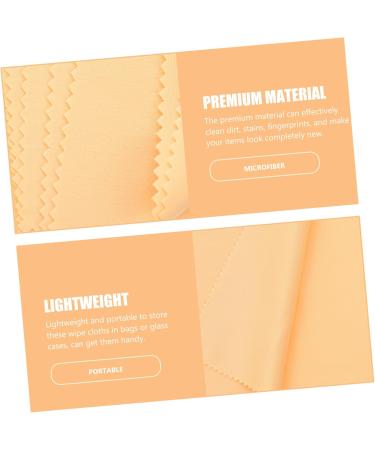 Beavorty 100pcs Microfiber Glasses Cleaning Cloths - Ultra Soft Lens & Screen Cleaner Wipes for Laptops Phones & Cameras - Yellow 14x14cm - Buy Online on GoSupps.com