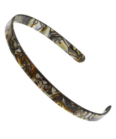 Camila Paris CP2005 French Headband for Women  Handmade Onyx  Strong Hold Grip Women's Hair Band  Ligth and Very Flexible  No Slip and Durable Styling Girls Hair Accessories  Made in France Medium (Pack of 1) Onyx