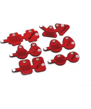 Copter Farm Dog Brand Bag - Engraved Art & Real Leather Collar | Customizable Red Rectangle Design for Dogs - Buy Online on GoSupps.com