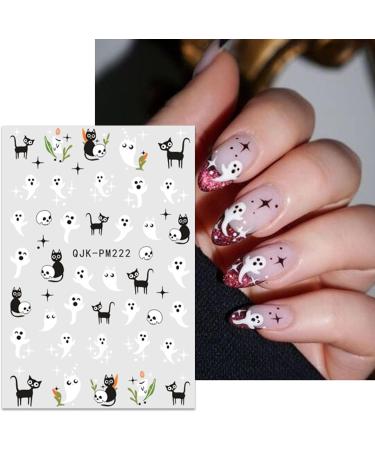 JMEOWIO 9 Sheets Halloween Nail Art Stickers Decals Self-Adhesive Star Cute Ghost Nail Supplies Nail Art Design Decoration Accessories - Buy Online on GoSupps.com