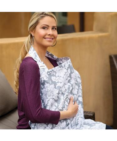 B b au Lait Nursing Cover - Chateau Silver | Stylish & Comfortable Breastfeeding Solutions - Shop Internationally - Buy Online on GoSupps.com