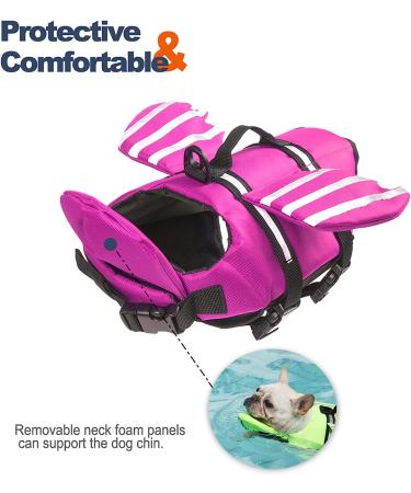 Petglad Dog Life Jacket Wings Design | Reflective Flotation Swim Vest for Dogs | Pink L (Chest Girth 19.7 - 29.5) | Ideal for Pool, Beach, Boating | Puppy to Large Size - Buy Online on GoSupps.com