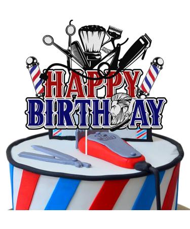 Hairstylist Barber Happy Birthday Cake Topper