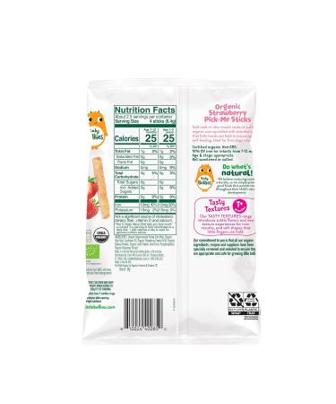 Little Bellies Organic Strawberry Pick-Me Sticks Baby Snack (5 Pack) - Healthy and Delicious Snacking Option for Babies - Buy Online on GoSupps.com