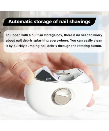 Automatic Electric Nail Clipper Electric Nail Trimmer with LED Light and 3 Speeds Electric Fingernail Cutter USB Rechargeable Electric Nail File with LCD Digital Display for Adult Seniors Baby White - Buy Online on GoSupps.com