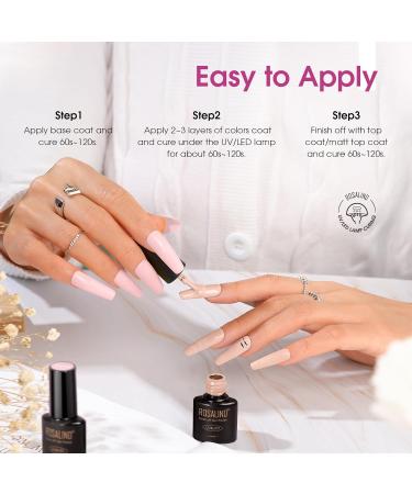 ROSALIND 14PCS Gel Nail Polish Kit - UV Light 9 Colors Base Coat & Top Coat - Easy Nail Art for Women - International Shipping Available - Buy Online on GoSupps.com