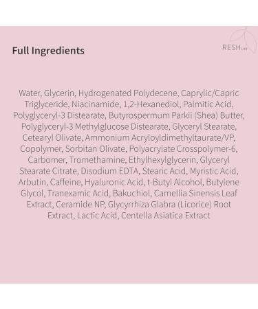 Resh Lab Dark Circle Eye Cream with Caffeine Tranexamic Acid & Arbutin 20ml | Anti-Aging Eye Treatment for Wrinkles Dark Circles Puffiness & Fine Lines | Hydrating Under Eye Cream - Buy Online on GoSupps.com