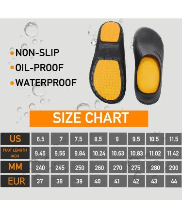 JSWEI Men's Chef Shoes - Non-Slip, Oil & Water Resistant Professional Footwear for Kitchen, Garden, and Construction - Size 10.5 Black - Buy Online on GoSupps.com