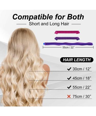 40pcs Heatless Spiral Curlers for Long Hair - DIY Styling Kit - No Heat Magic Curlers 22inch - Perfect for Long/Short/Wavy/Straight Hair - Buy Online on GoSupps.com