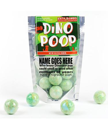 Dino Poop Personalised Tropical Scented Bath Bombs Gift Set