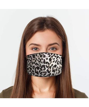 Three-Layer Washable Reusable Leopard Pattern Face Masks - Soft Cotton Comfort - Size L - Buy Online on GoSupps.com