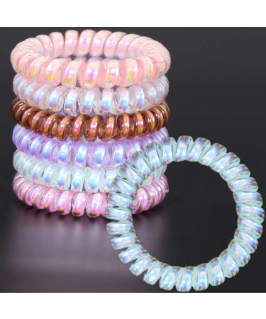 Hodooly 6 Piece Spiral Hair Ties Set - Traceless Coil Hair Ties for Thick, Curly, and Long Hair - No Creases, No Headaches - Multicolor Mega Hair Coil Set - Buy Online on GoSupps.com