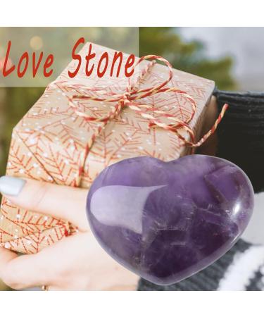 Shop 45mm Big Amethyst Heart Crystals - Perfect Gifts for Women | Reiki Healing Stones for Valentine's Birthdays Anniversaries & More - Buy Online on GoSupps.com
