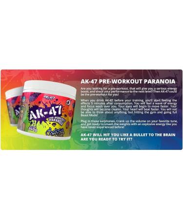 AK-47 Labs PARANOIA Pre-Workout Booster - 240g Fruit Punch | International Shipping for Fitness & Bodybuilding - Buy Online on GoSupps.com