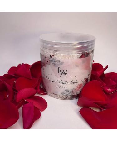 Lyvwell Rose Petals Sea Salt Bath: Aromatherapy Spa Soak for Relaxation and Self-Care - Buy Online on GoSupps.com
